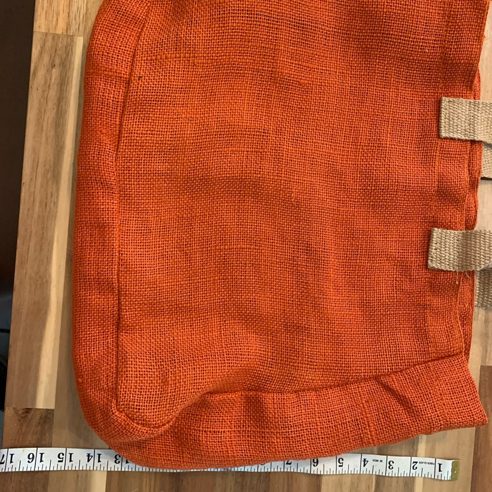 Orange Jute Tote Bag - Picture 4 of 4